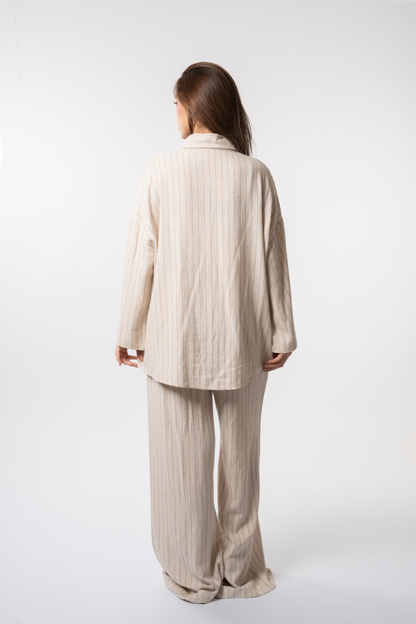 Beige linen set