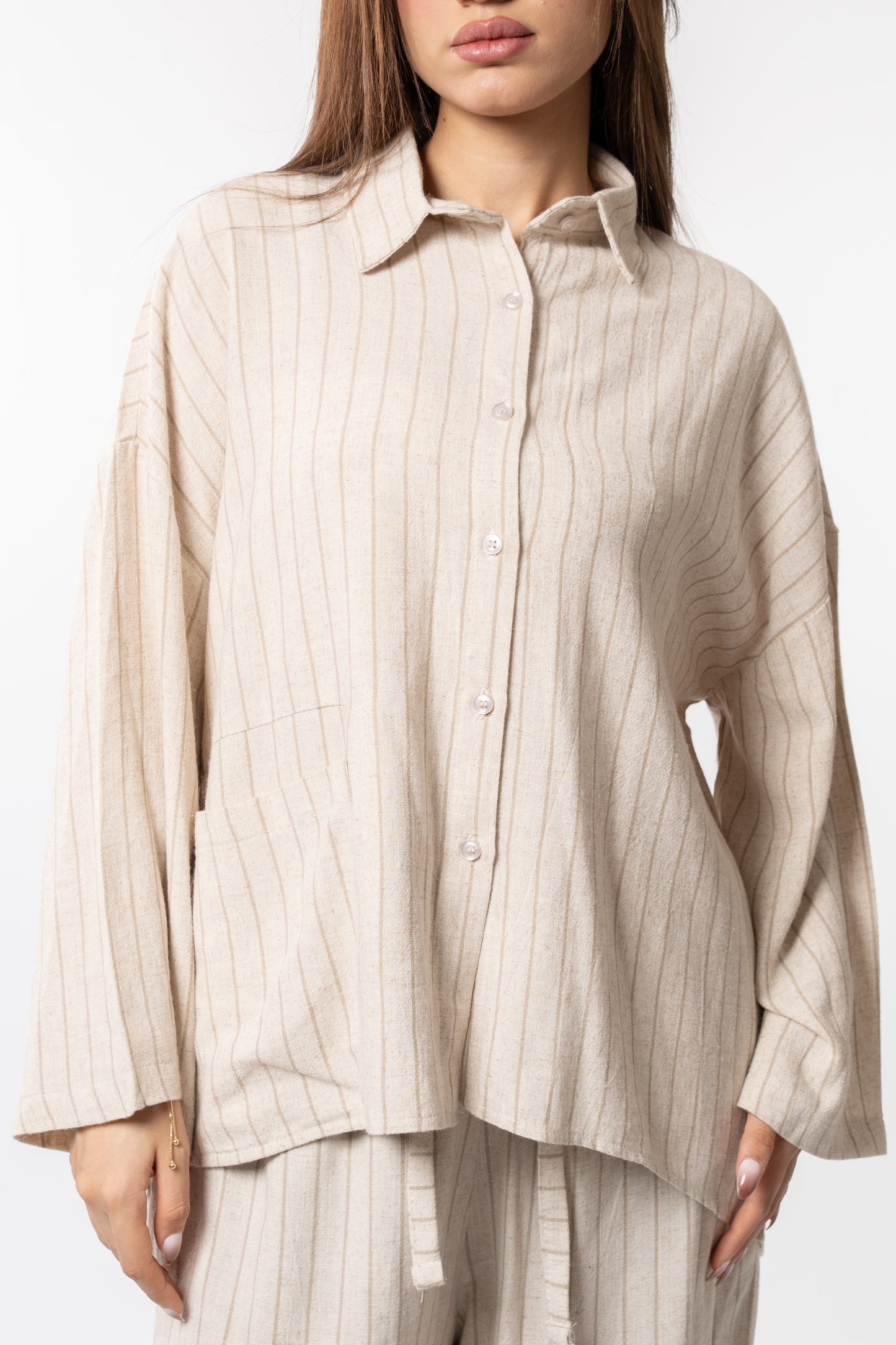 Beige linen set