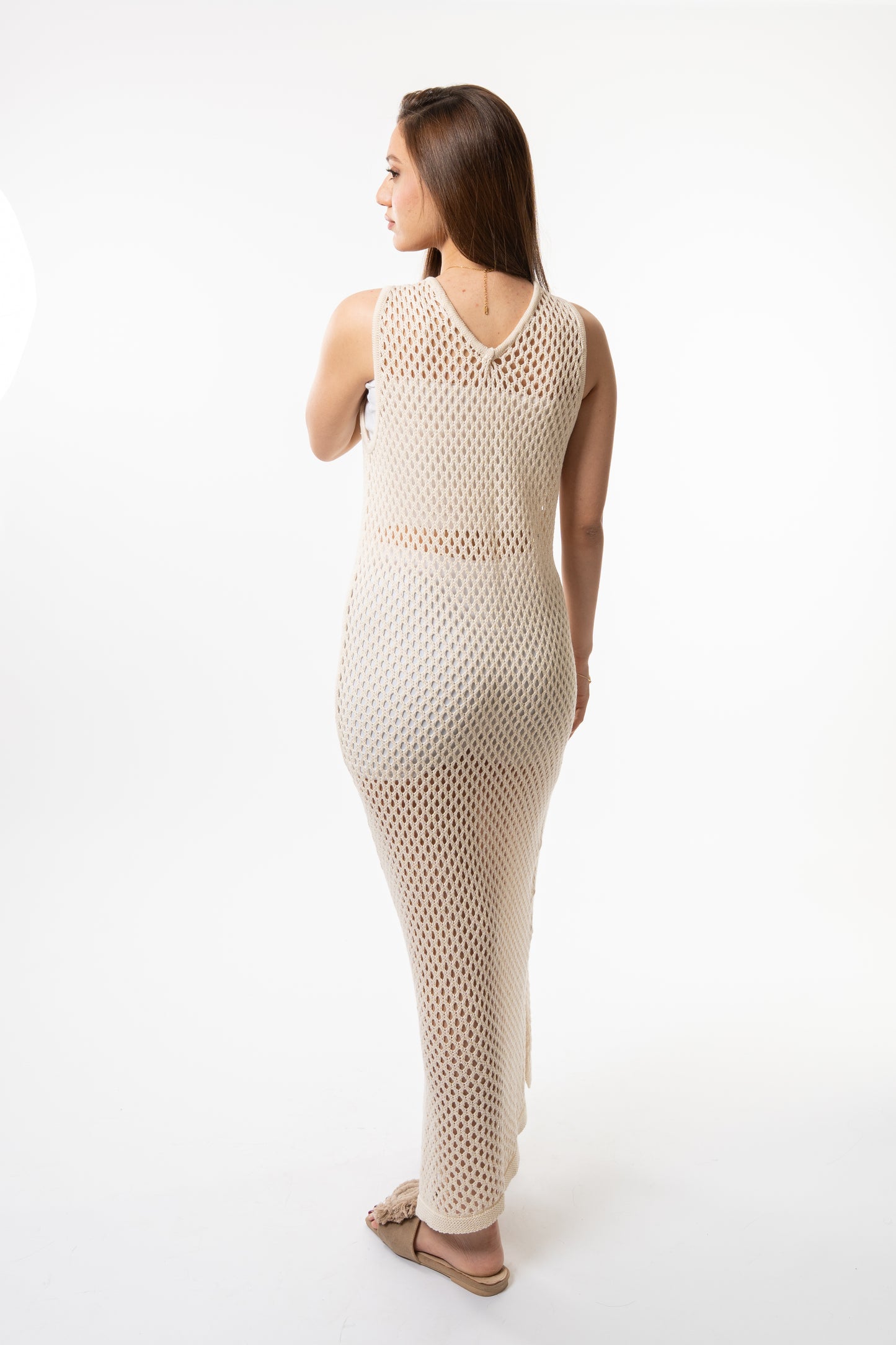 Beige Long Cover-Up