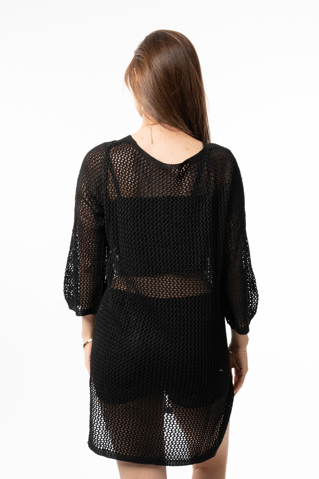 Chic Short Black Cover-Up