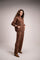 A cozy and stylish chocolate brown set