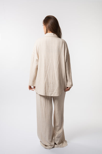 Beige linen set