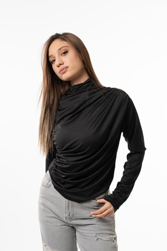 Black Draped Top