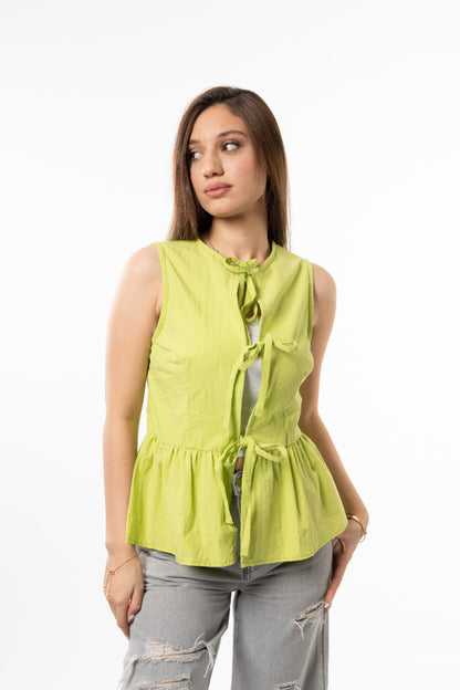 Lightweight summer blouse with a comfy tie