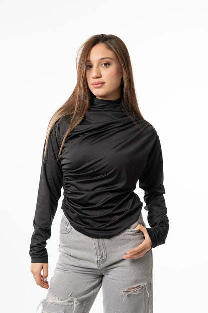 Black Draped Top