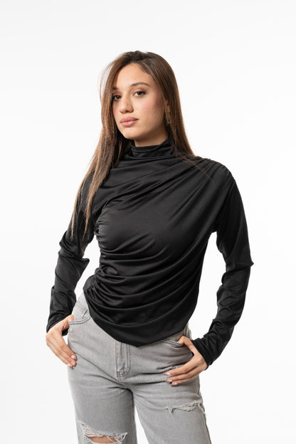 Black Draped Top